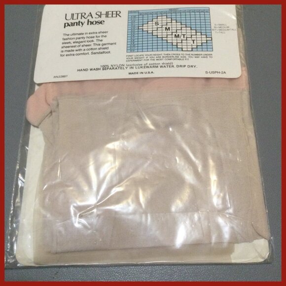 2pr Vtg Sheer Pantyhose, sz Tall - Picture 6 of 6